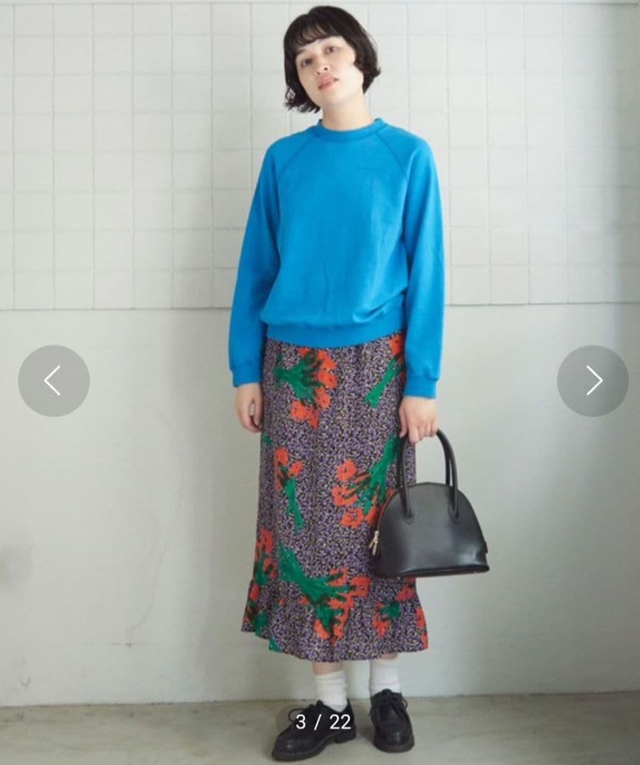 ビュルデサボン　Super hanahanaプリントスカート