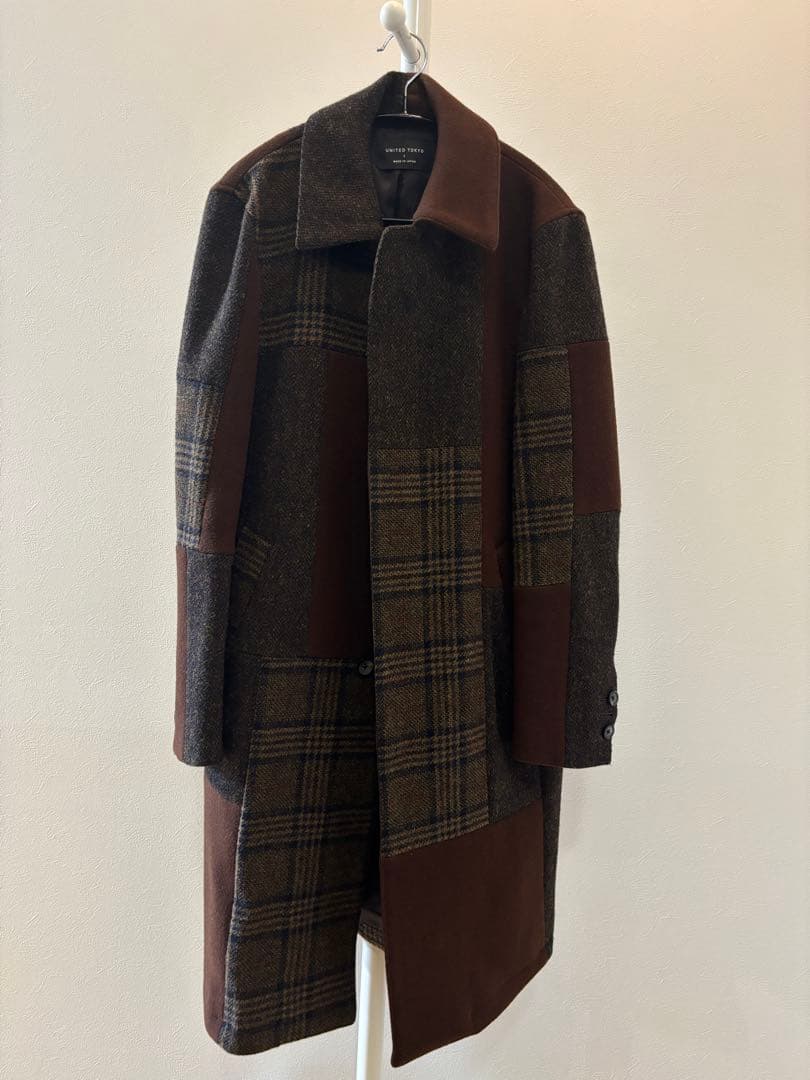 【UNITED TOKYO】パッチワークステンカラーコート