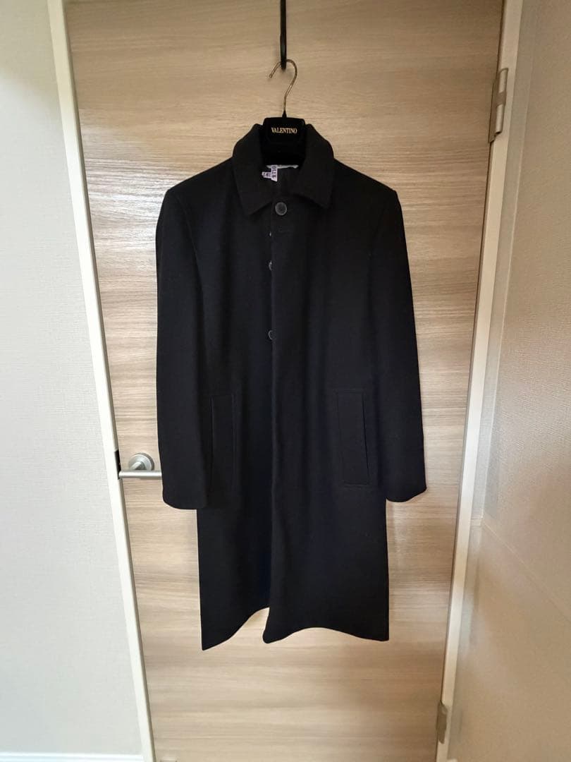 正規 VALENTINO ヴァレンティノ コート 黒 フード付