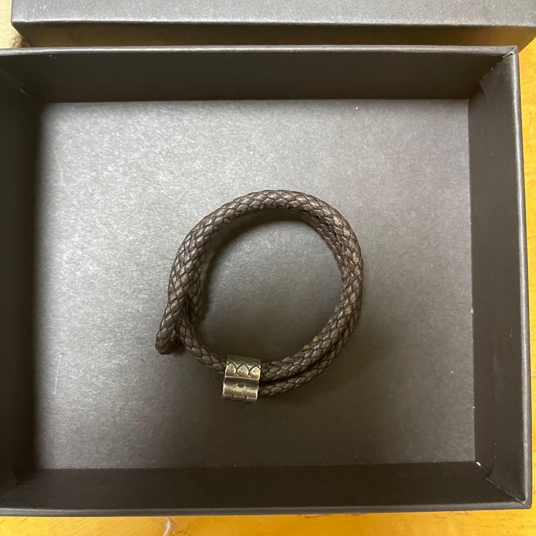 Bottega Veneta ブラウンイントレチャートブレスレット