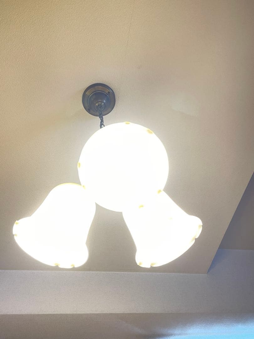 シャンデリア 3灯 ガラスシェード 15W