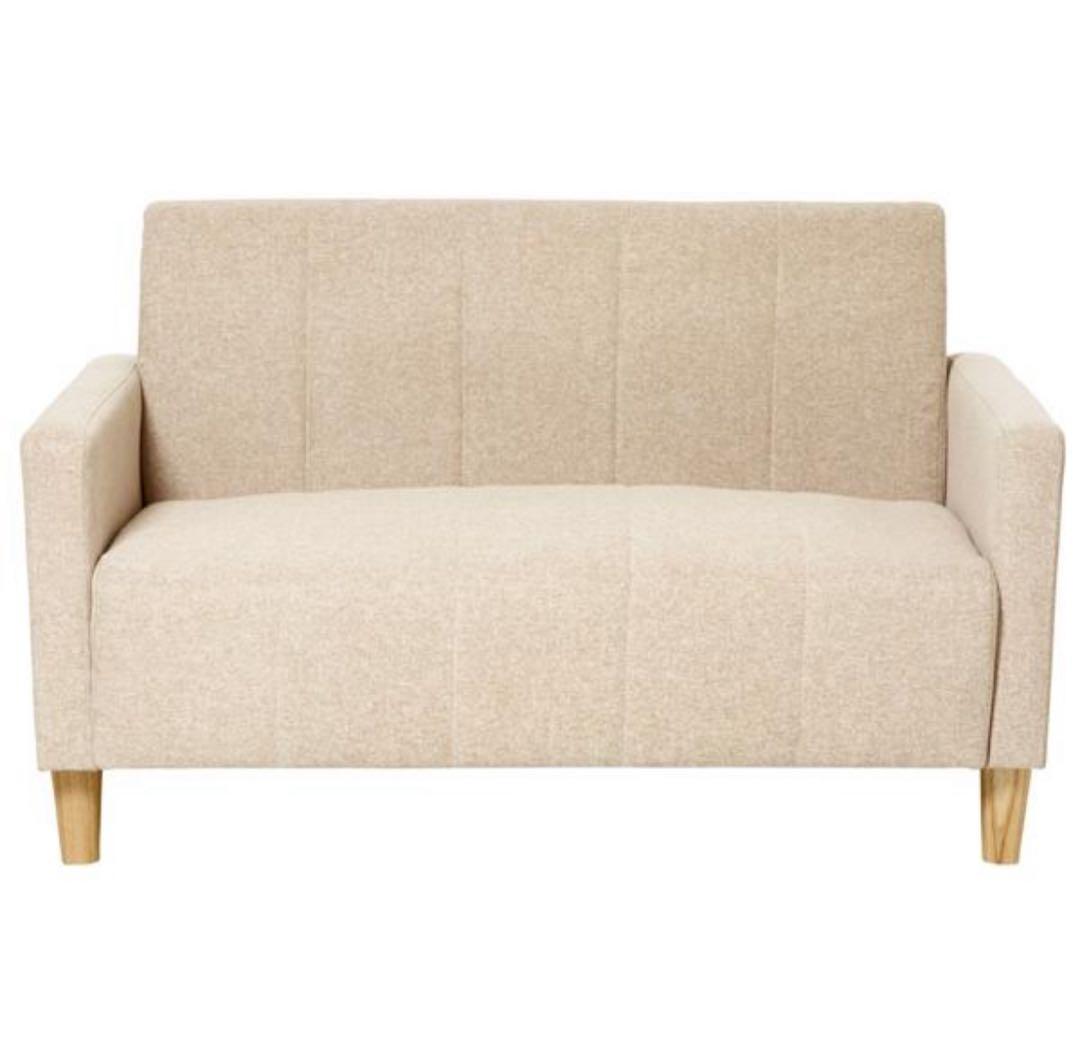 ソファ　2人掛けソファ　リビングソファ　ローソファ　ベージュ