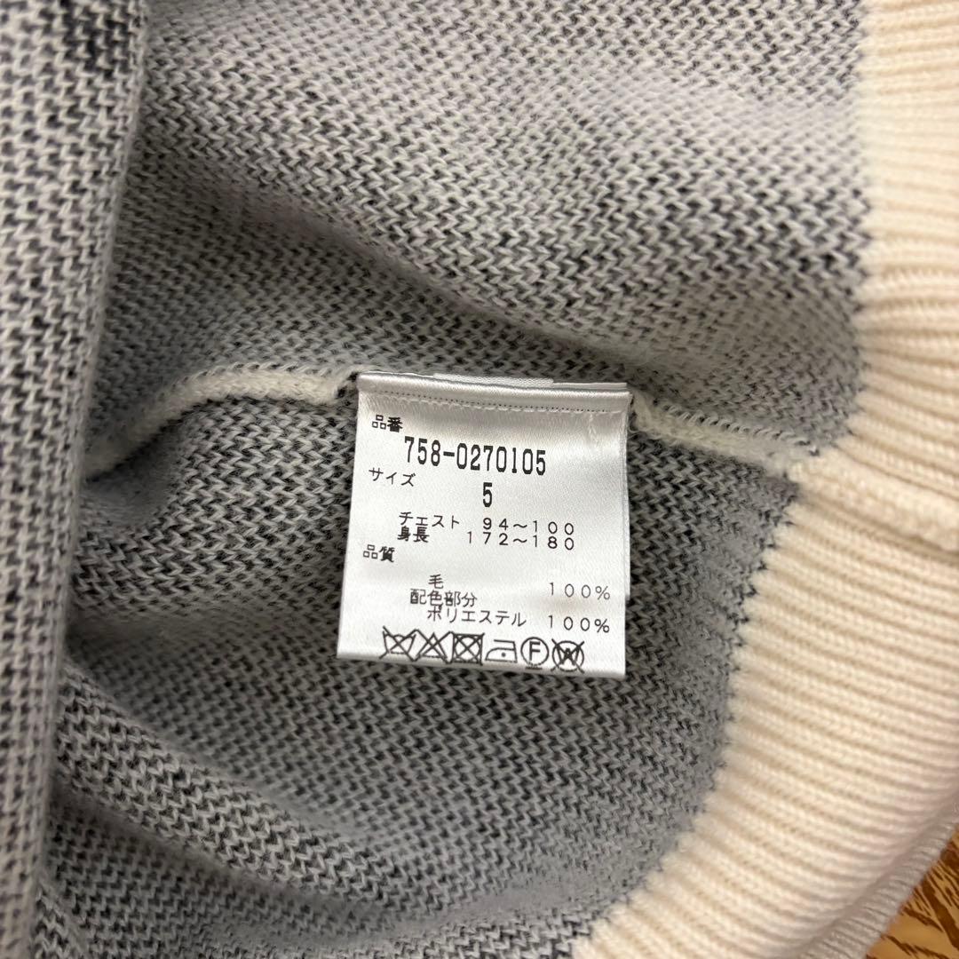 マスターバニーエディション ニット セーター 総柄 白 黒 サイズ5