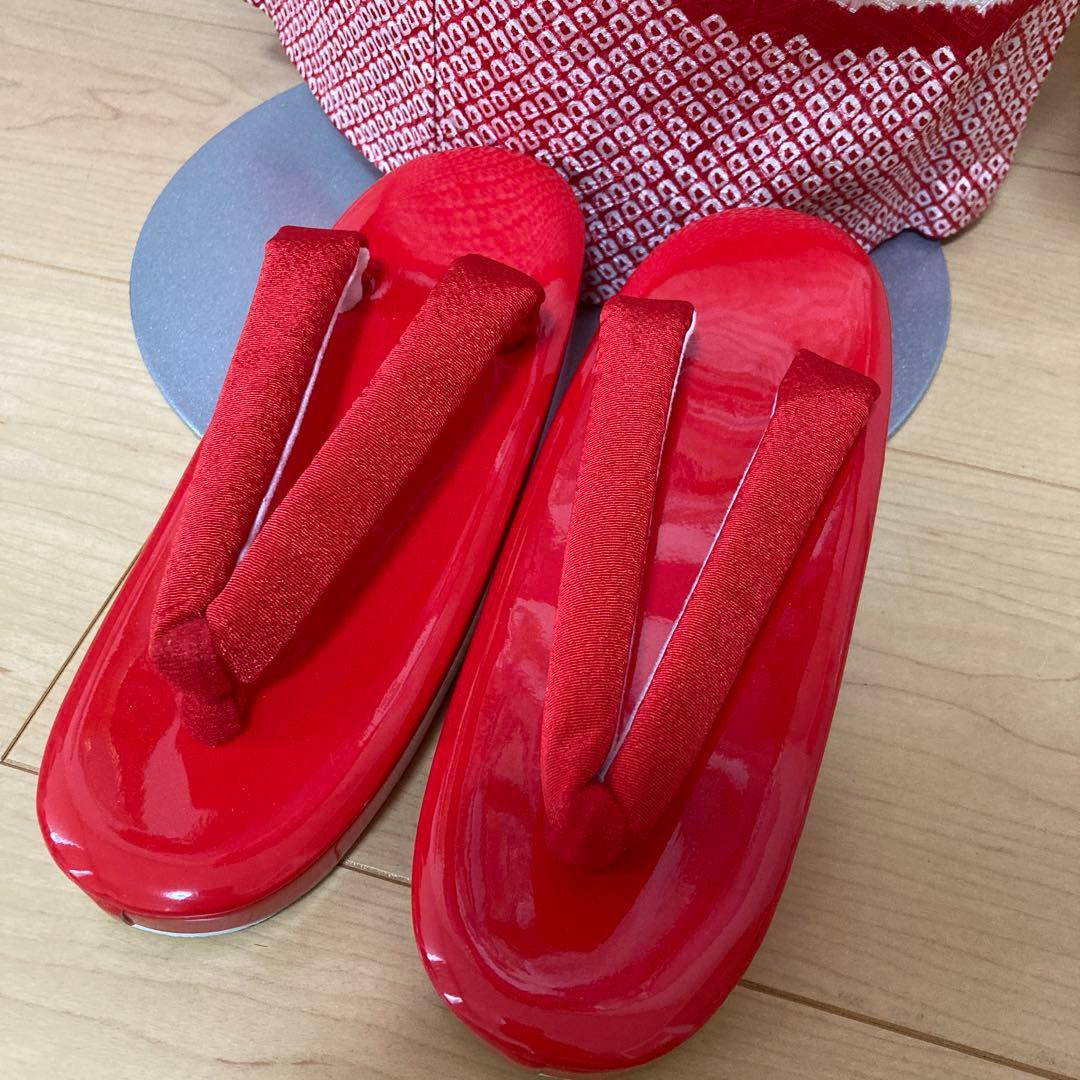 七五三　正絹　絞り　着物セット　7歳