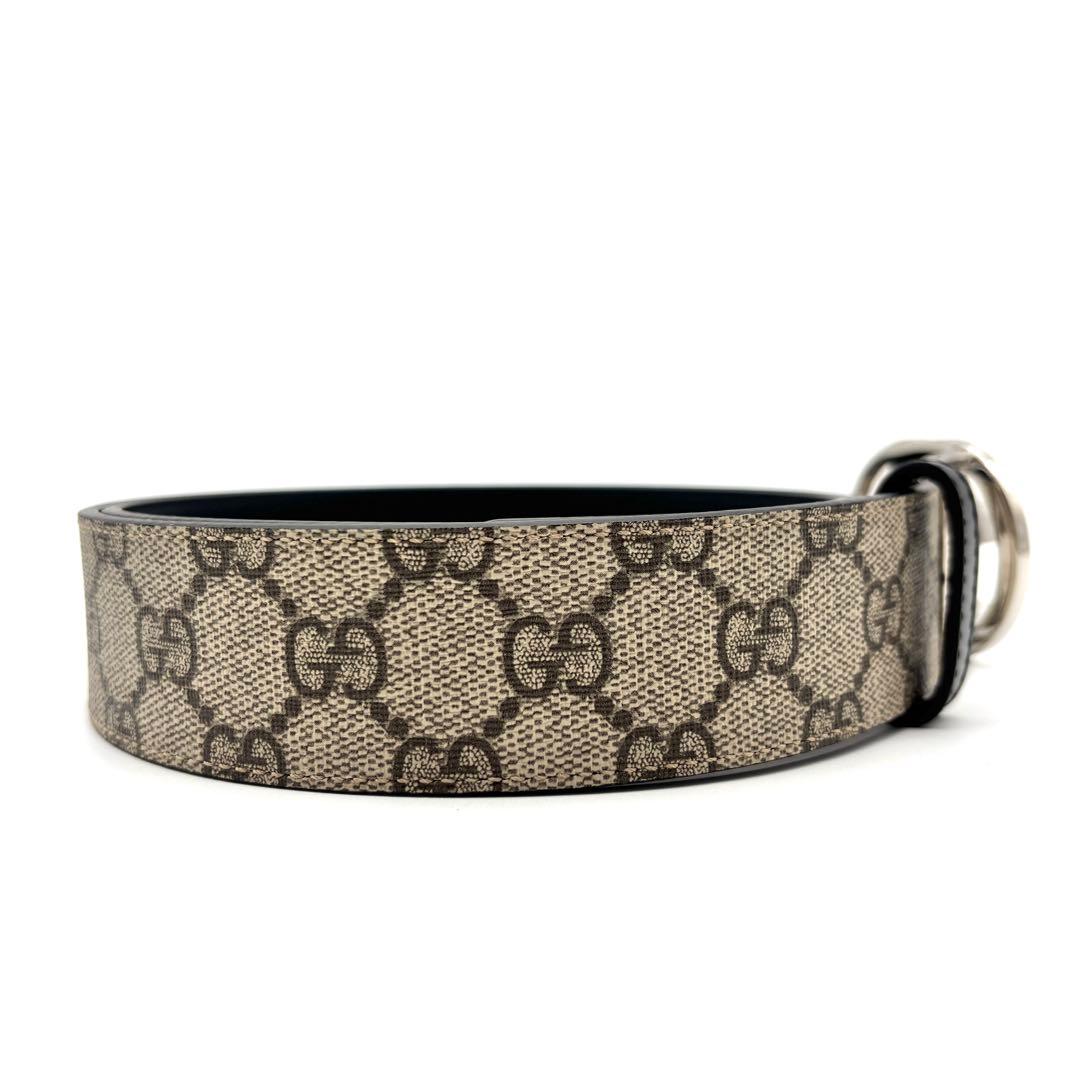 未使用保管品 グッチ ベルト GGスプリーム インターロッキング ロゴバックル