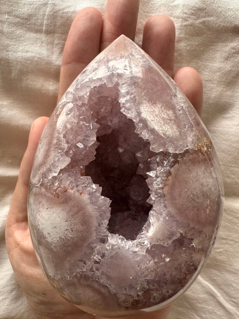 高品質　ピンクアメジスト　 フリーフォーム　フラワーアメジスト　スタンド付天然石