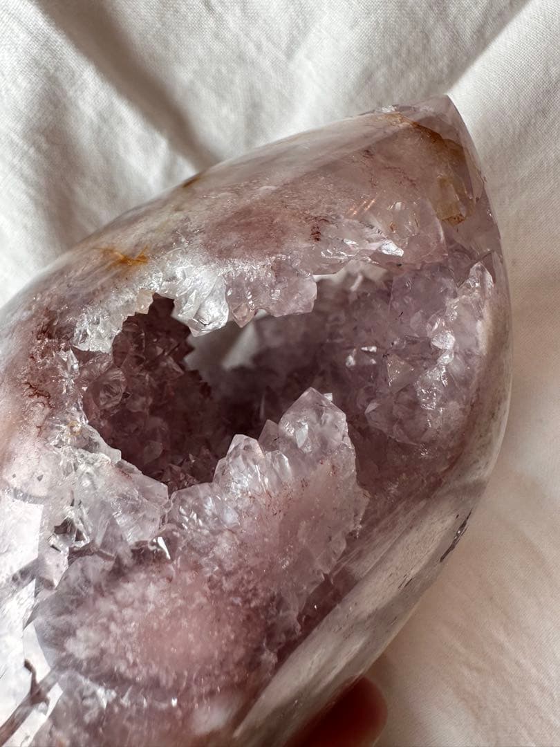 高品質　ピンクアメジスト　 フリーフォーム　フラワーアメジスト　スタンド付天然石