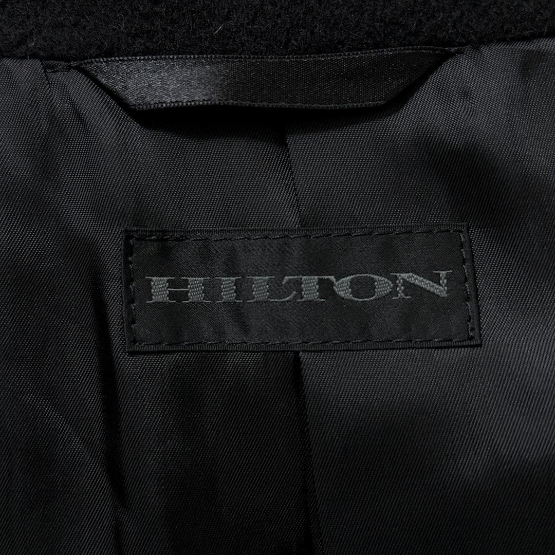 ヒルトン COLOMBO カシミヤコート M 黒 /HILTON スタンドカラー