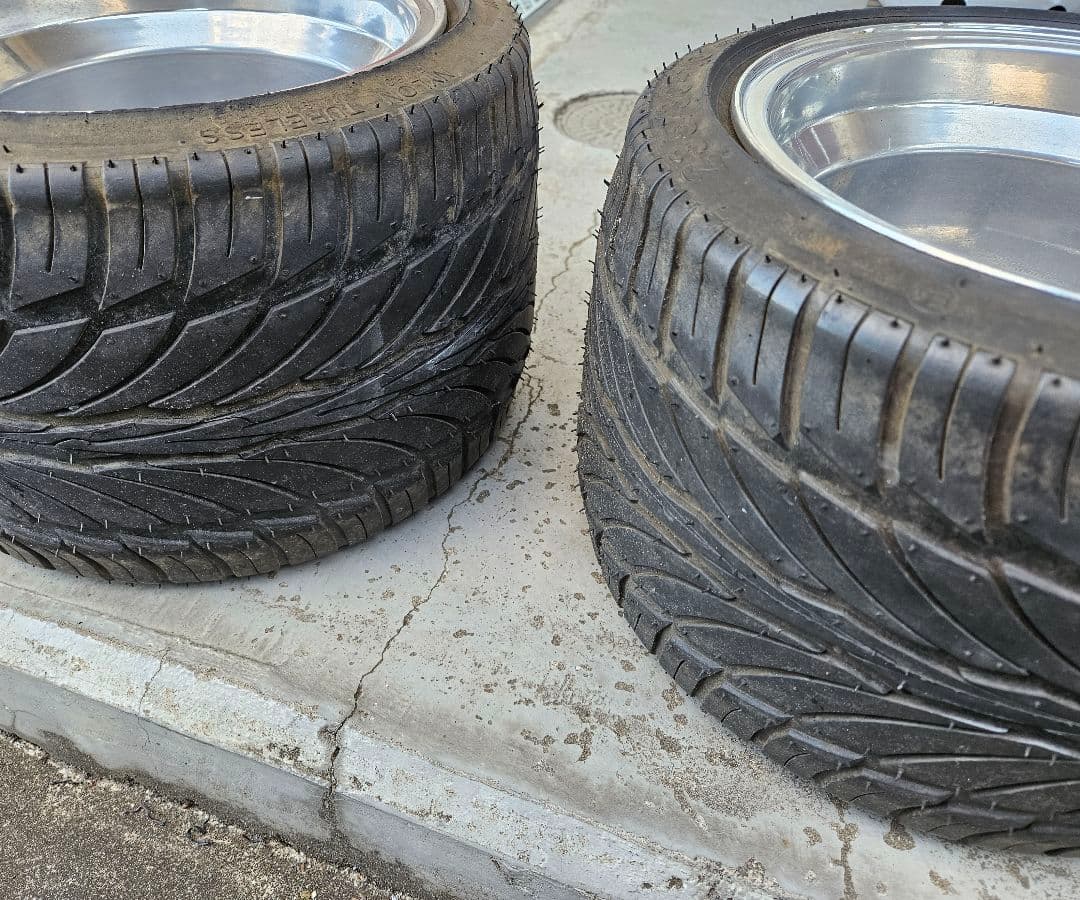 ジャイロキャノピー　リアアルミホイール　40ミリスペーサー付き