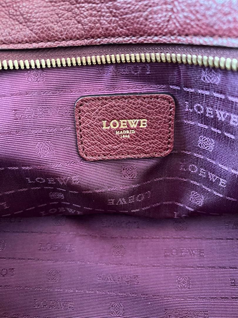 LOEWE ロエベ アマソナ36 ボルドー ボストンバッグ レザー