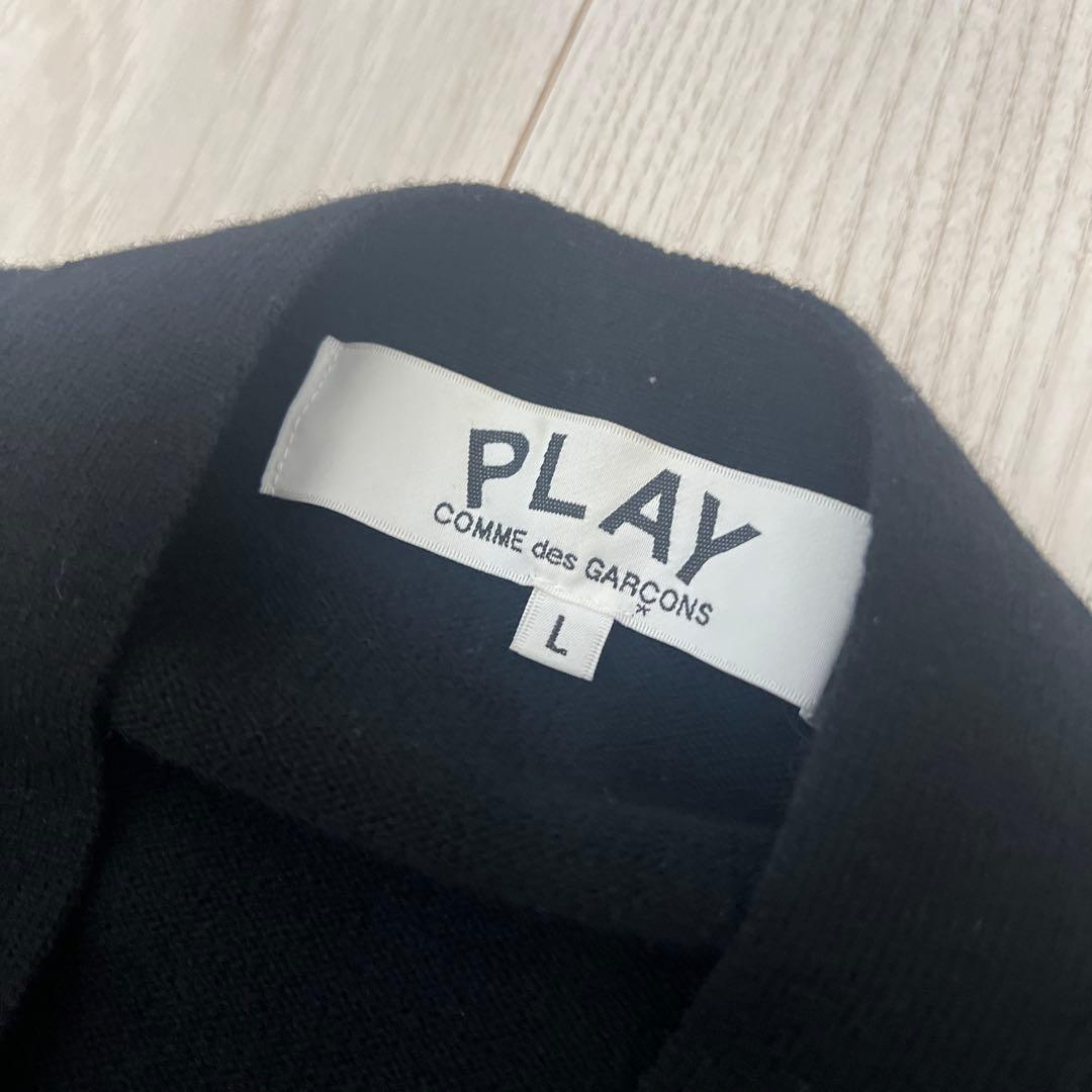 PLAY COMME des GARÇONS ブラック カーディガン L