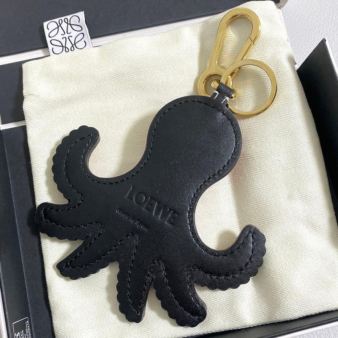 LOEWE / オクトパス チャーム レッド キーリング キーホルダー たこ