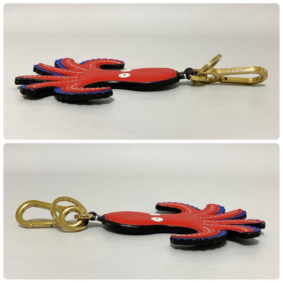 LOEWE / オクトパス チャーム レッド キーリング キーホルダー たこ