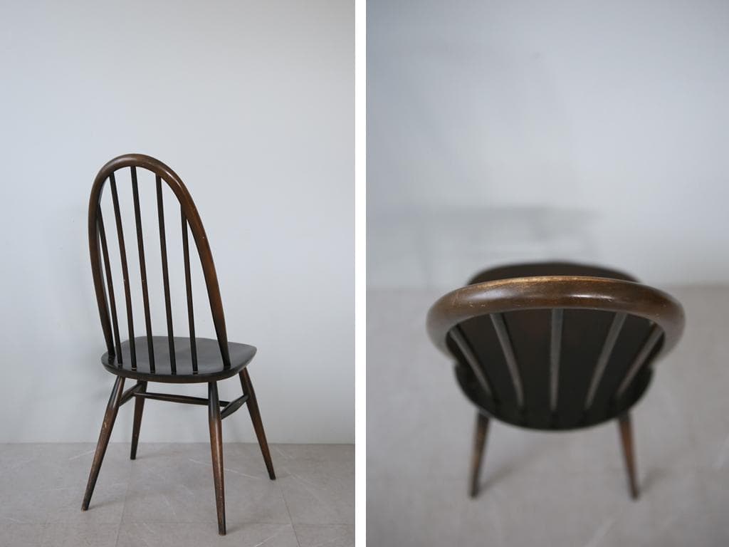 英国アンティークアーコールクエーカーチェア/ダイニングイス(91-21-2)