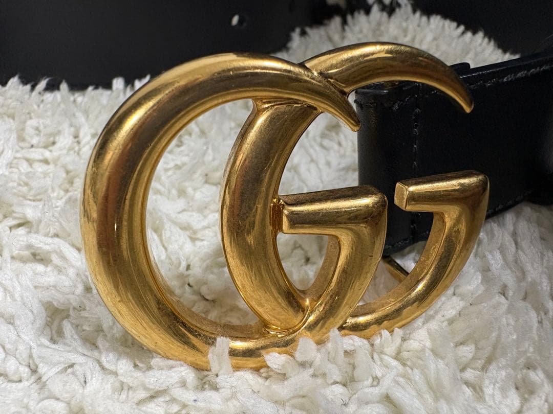 S*X様 GUCCI ブラック ベルト GGロゴ 85-34