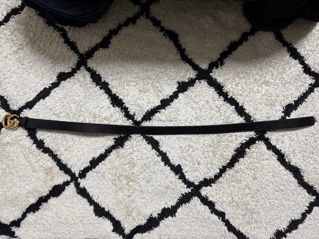 S*X様 GUCCI ブラック ベルト GGロゴ 85-34