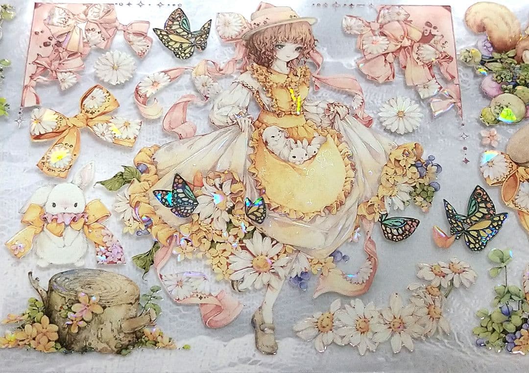 ✩再販✩J692＃谧野之森(贝壳光)切り売り海外人物マステ女の子