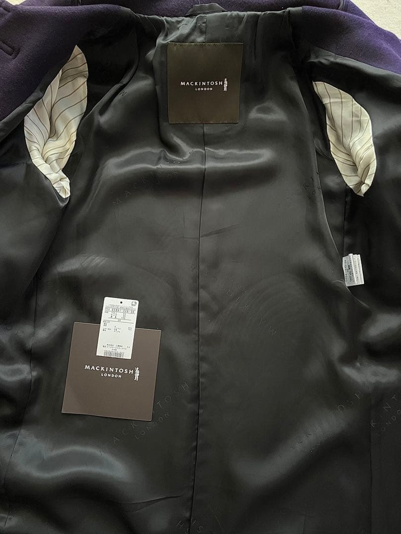 【美品】マッキントッシュロンドン　ダッフルコート ロング 38 パープル未使用品