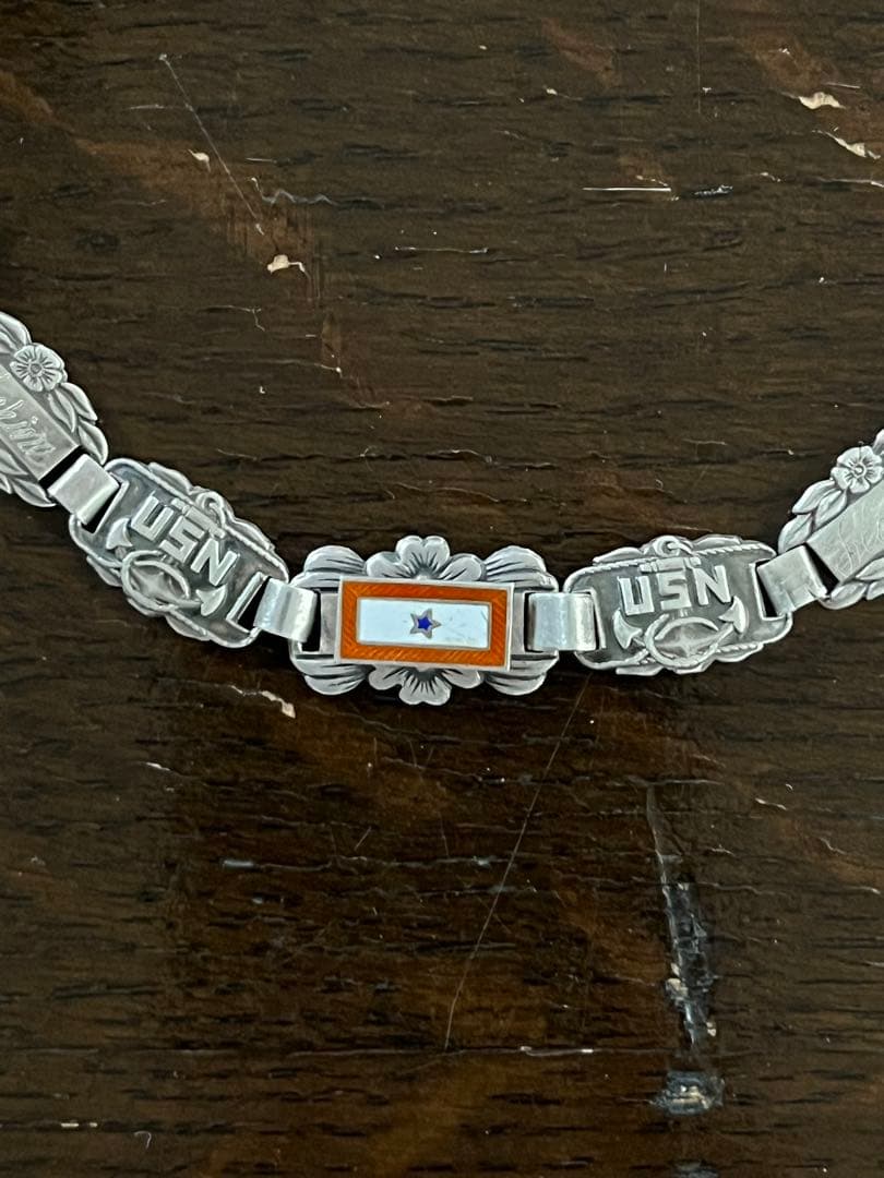 ww2 USヴィンテージスイートハート　ブレスレット　スターリングシルバー