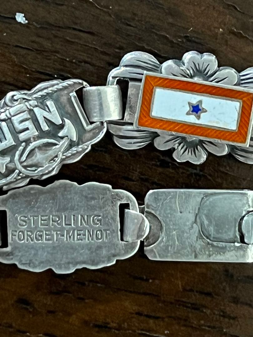 ww2 USヴィンテージスイートハート　ブレスレット　スターリングシルバー