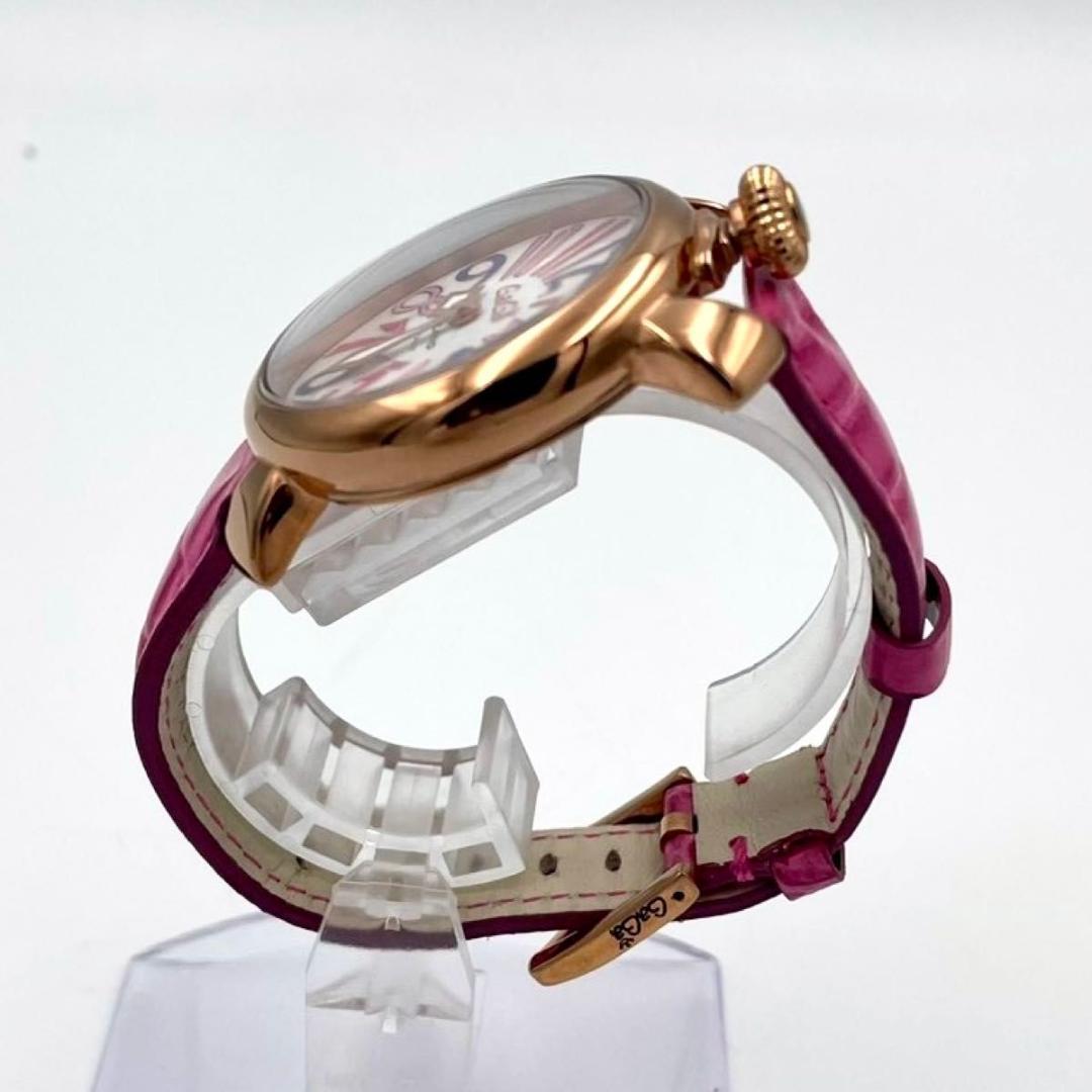 501 新品電池 ガガミラノ マヌアーレ40 腕時計 クォーツ 純正ベルト 稼働