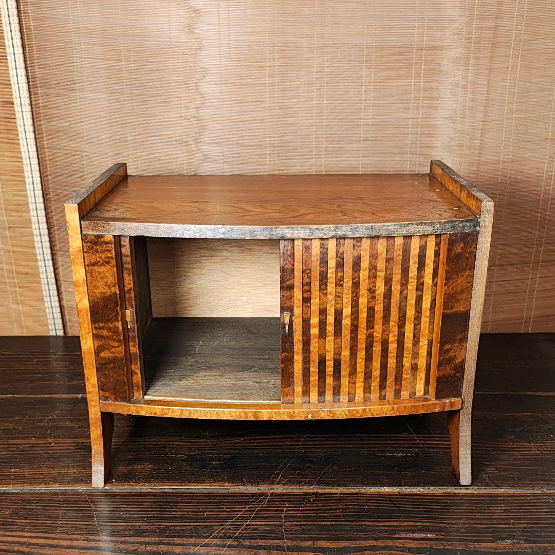 飾り棚　蛇腹扉　キャビネット　昭和レトロ　古家具