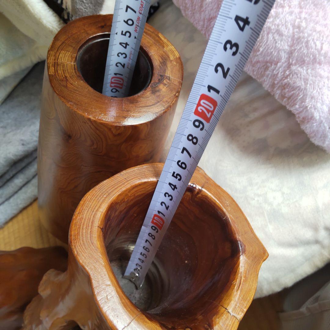 木製　花瓶　花器　3点セット