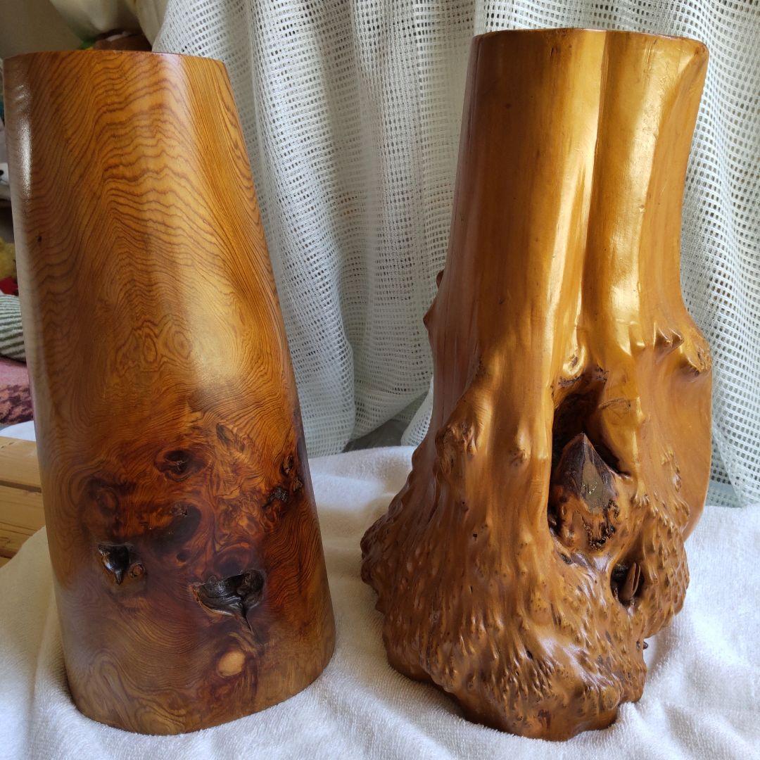 木製　花瓶　花器　3点セット