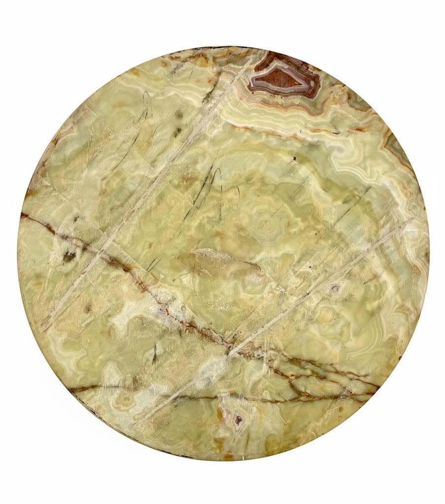 天然オニキス φ1000mm｜1枚物 天然石天板 脚付き ラウンドテーブル