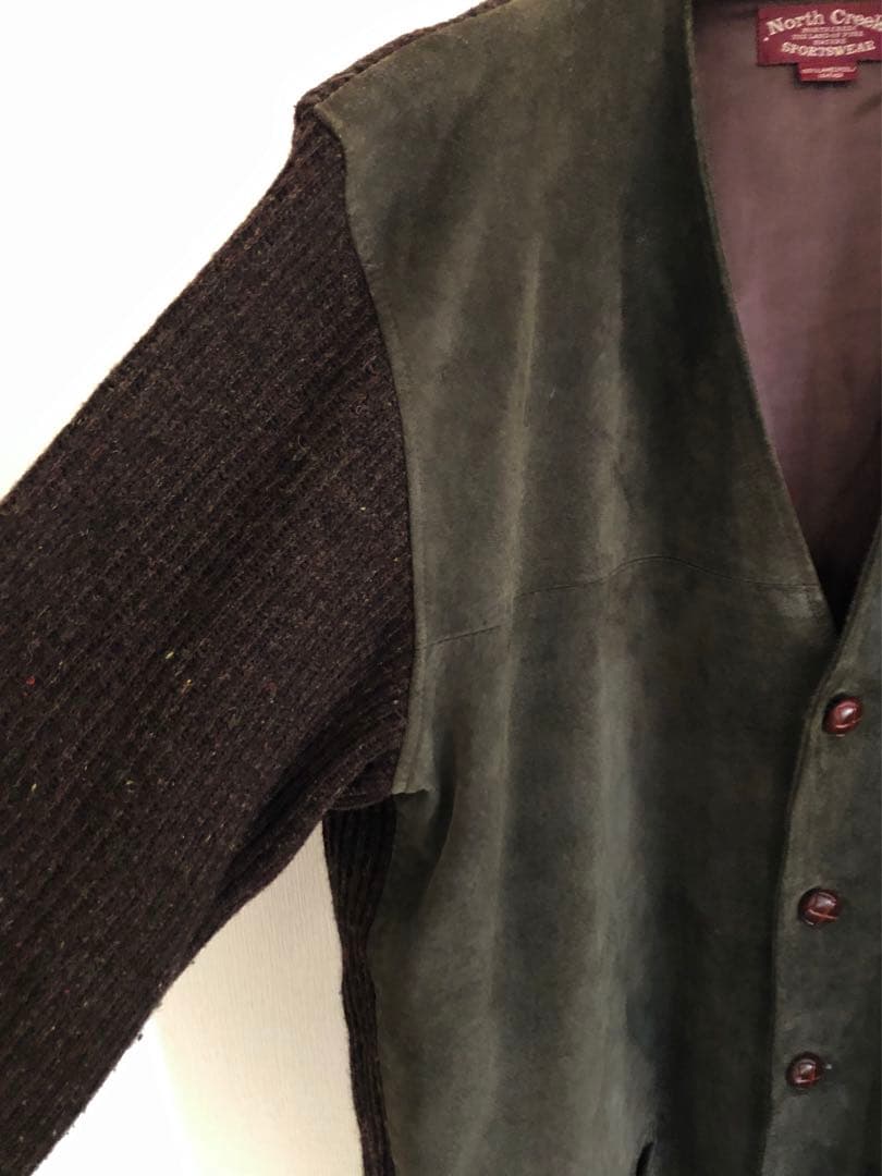 ヴィンテージ　古着　North Creek lambswool leather
