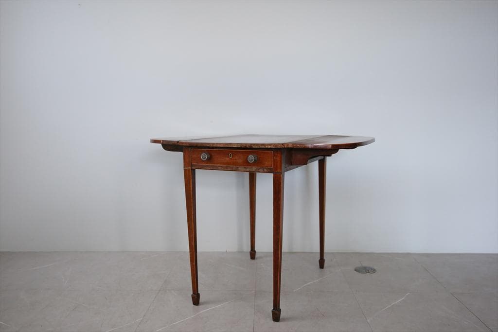 英国アンティーク木製ドロップリーフテーブル/バタフライ/ダイニング机92-111