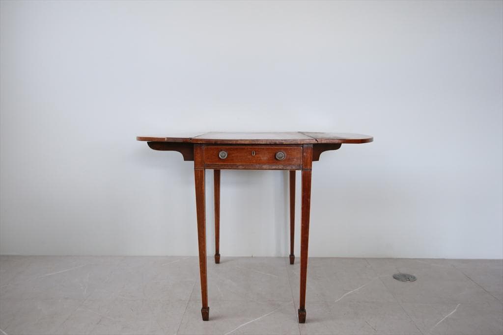 英国アンティーク木製ドロップリーフテーブル/バタフライ/ダイニング机92-111