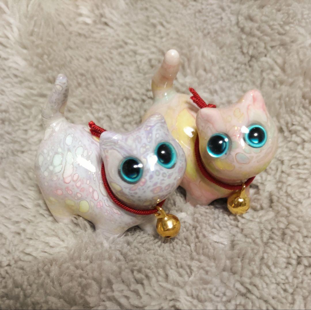 猫　置き物　マーブル　スーダン　お土産　【33】