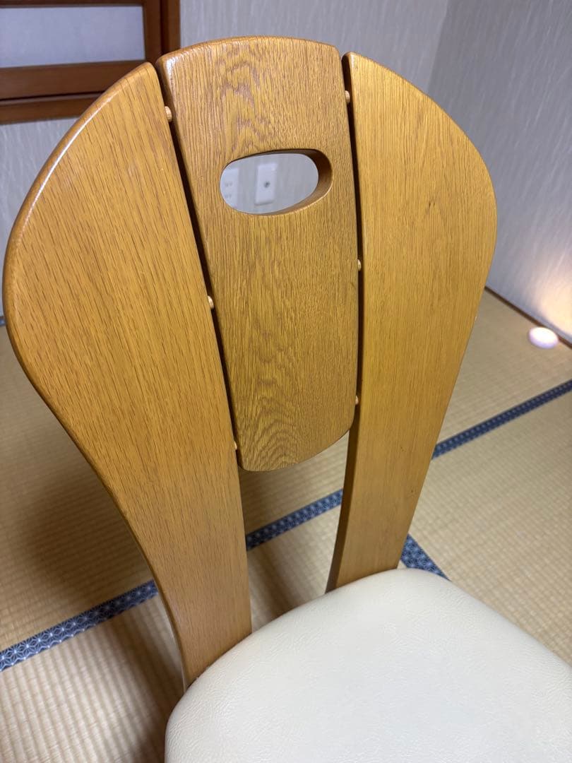 【美品】浜本工芸 / HAMAMOTO ダイニングチェア 椅子 合皮2脚セット