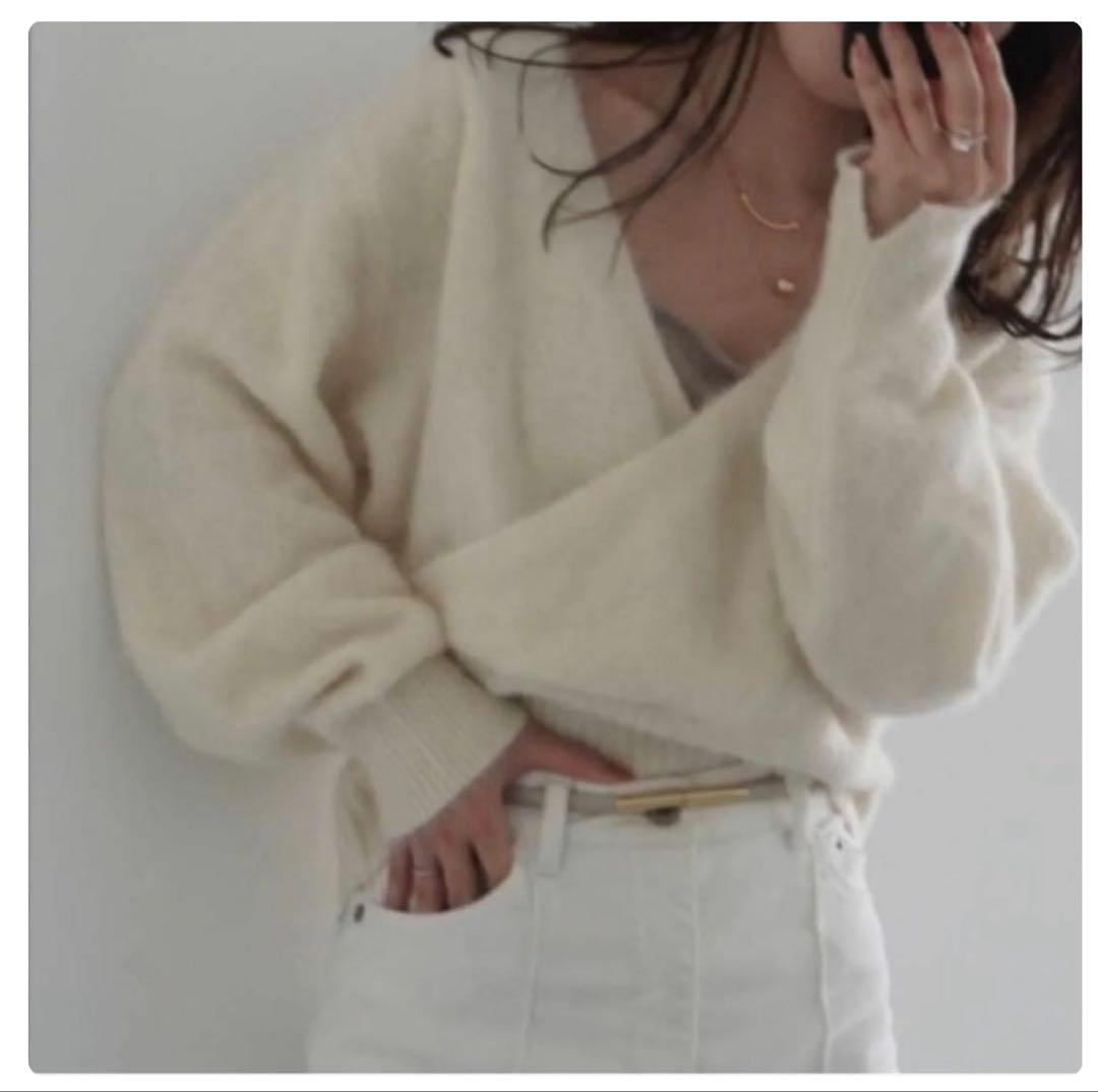 エメイン　フォックスカシミヤオフショル2wayニット