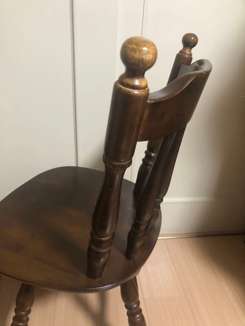 ウィンザーチェア ダイニングチェア 回転椅子 2脚セット【アンティーク レトロ】