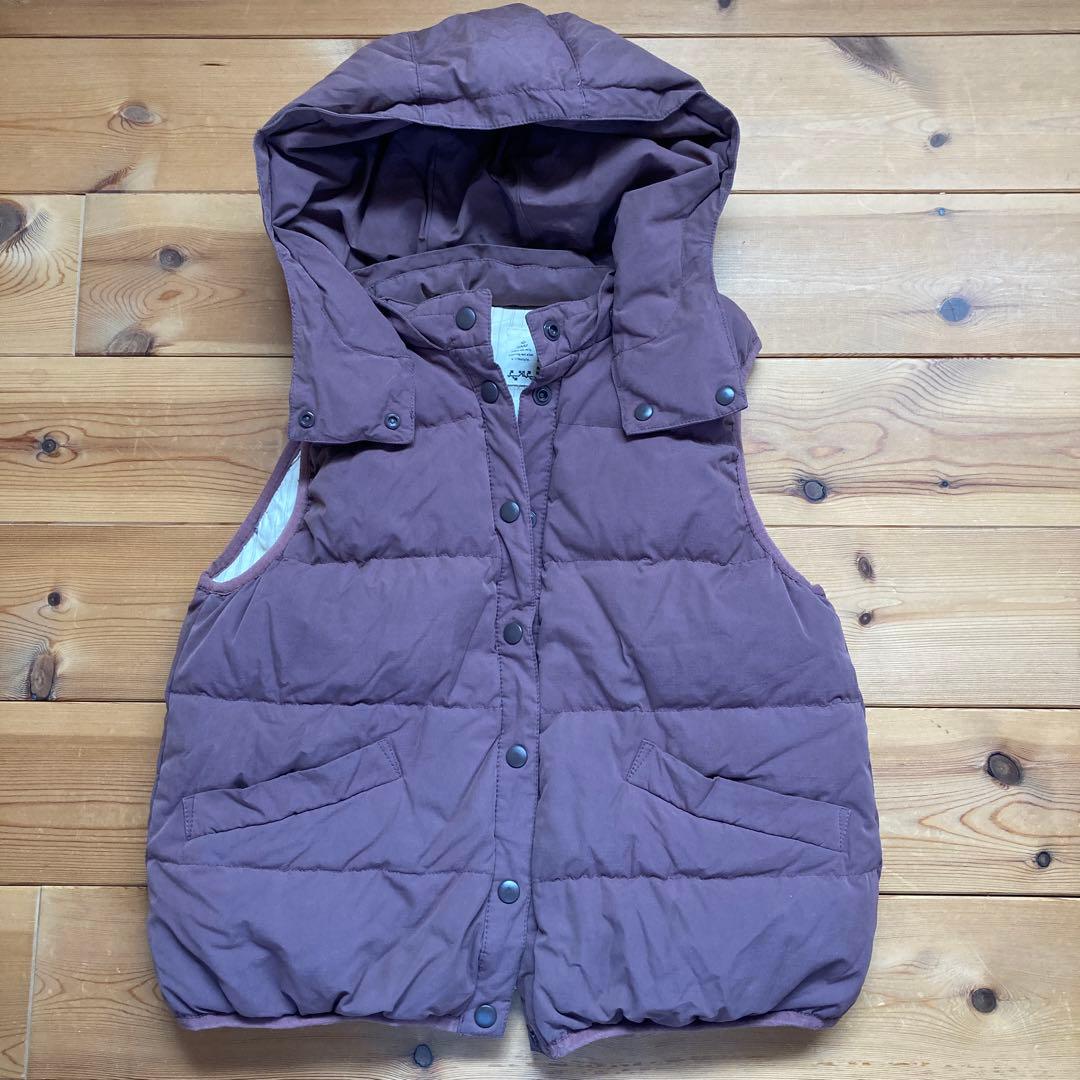 CCさま　sm2 ダウンベスト　小豆色　ダスティピンク　本麻敷パッド黒