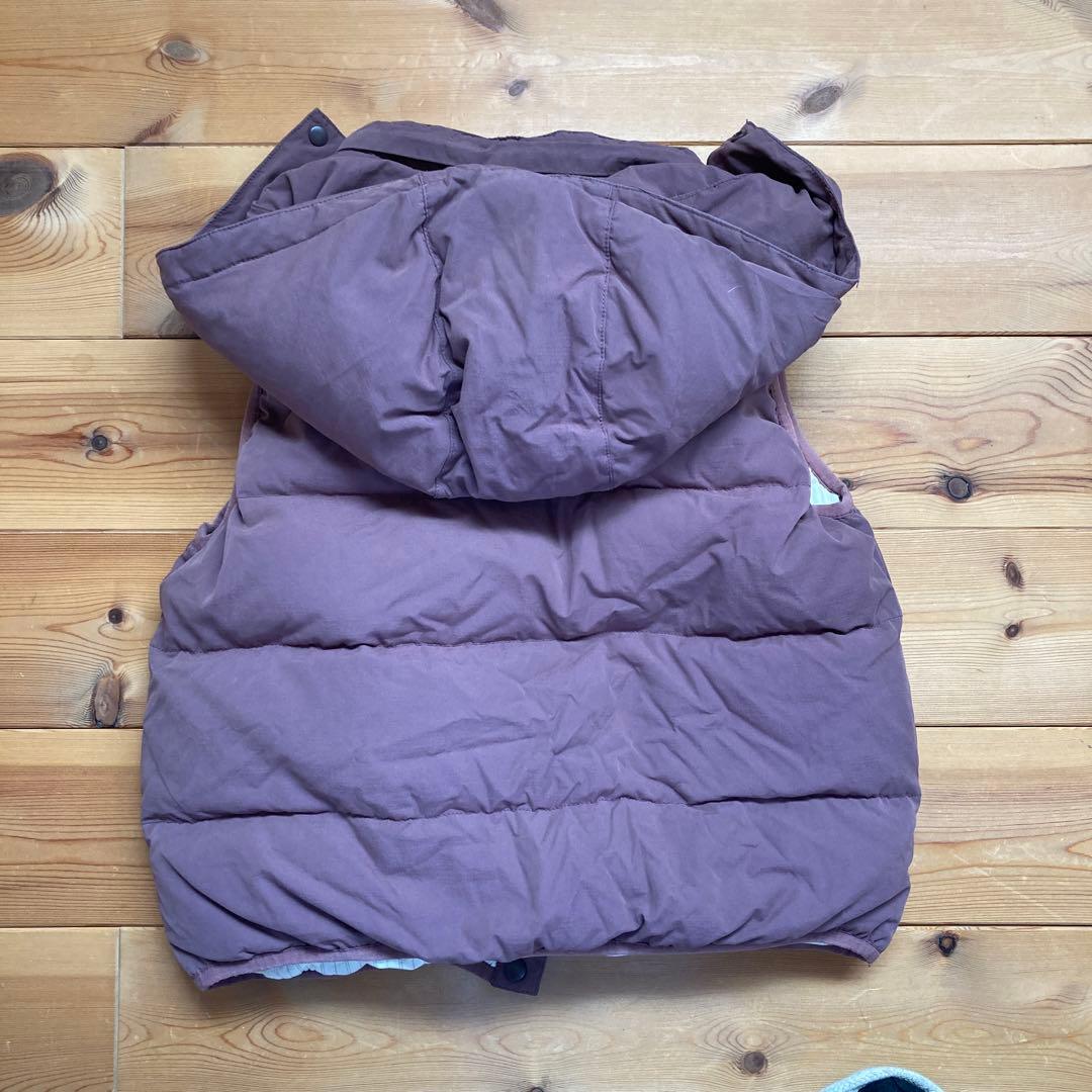 CCさま　sm2 ダウンベスト　小豆色　ダスティピンク　本麻敷パッド黒