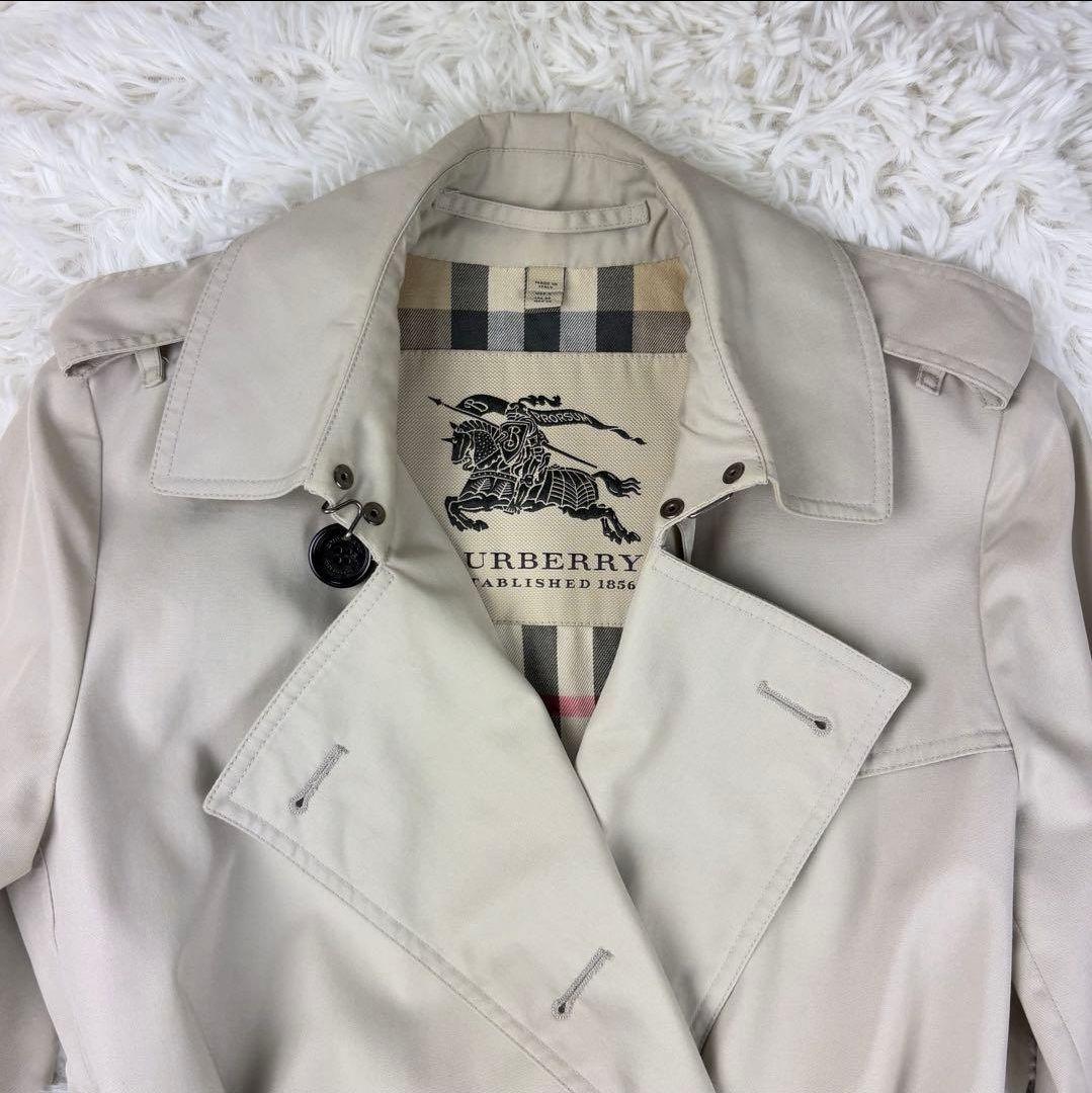 【美品】バーバリー　トレンチコート　メガチェック　現行　36サイズ　S