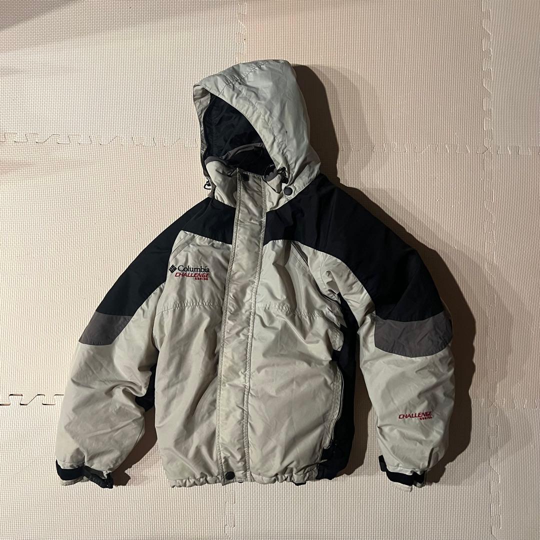 【極防寒！】Columbia マウンテンパーカー　ロゴ刺繍　ドローコード　L