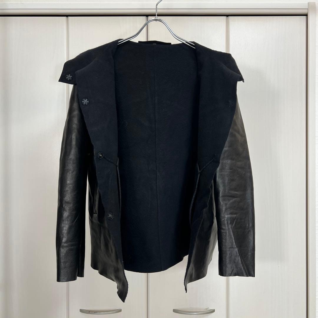 Salvatore Santoro シープレザー フーデッドジャケット パーカー