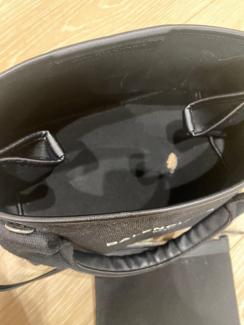 BALECIAGA カバスS トートバッグ キャンバス×レザー ブラック