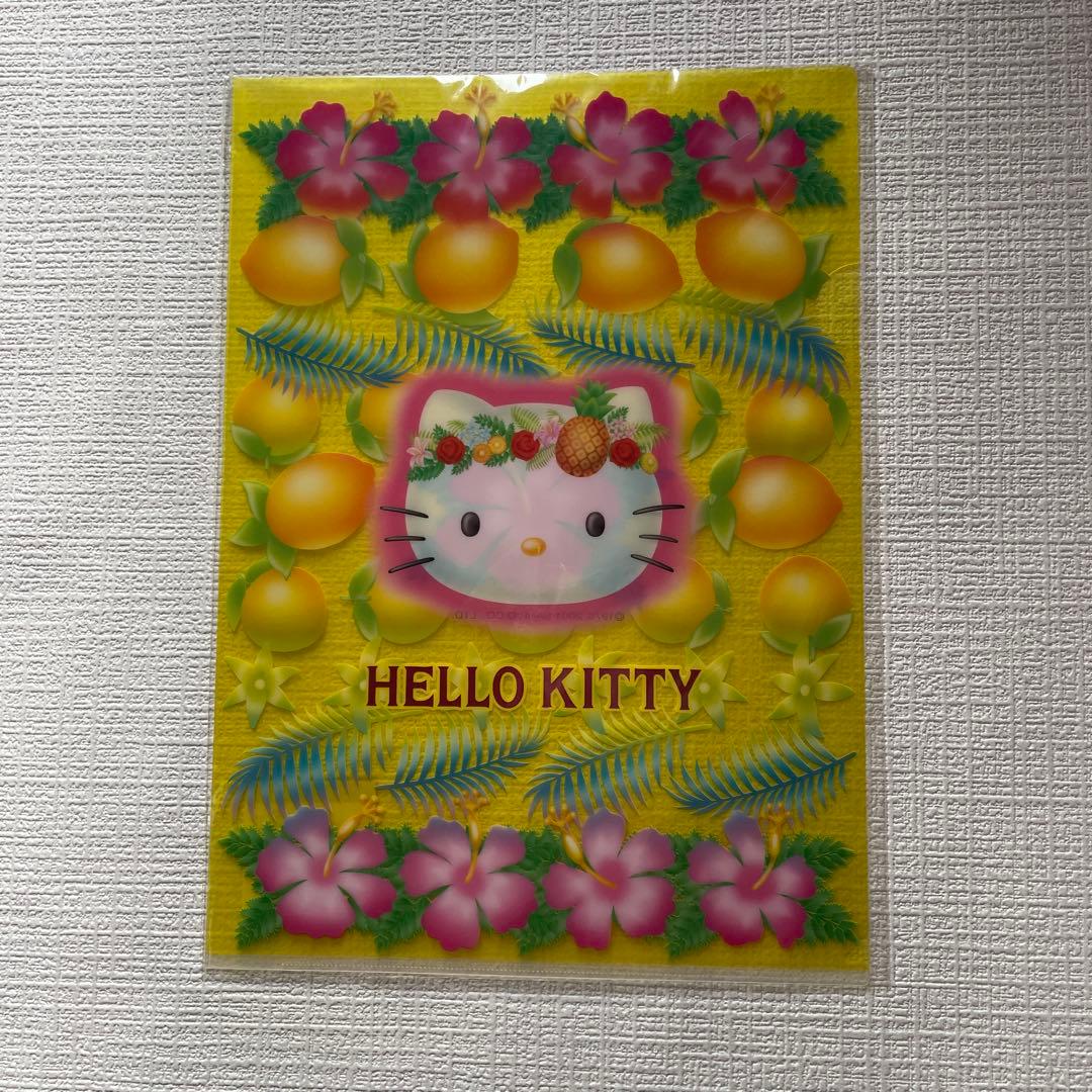 ハローキティ　トロピカル　ハイビスカス クリアファイル