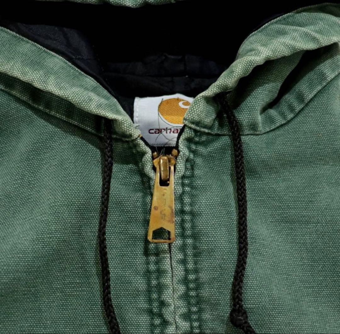 90sカーハート　アクティブジャケット　デトロイト　モスグリーン　ジョニーデップ