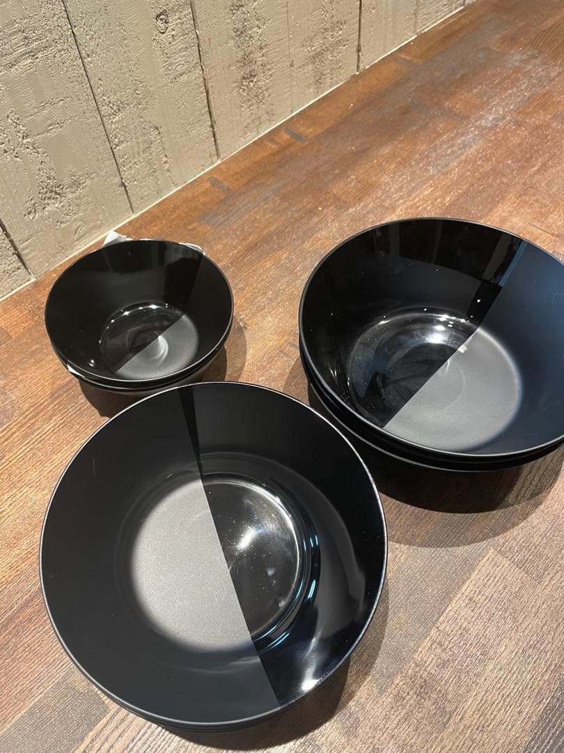 ブラック ボウルセット 3サイズ12枚セット