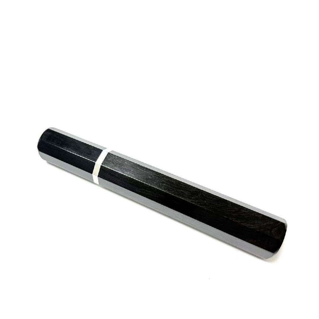 2本セット　細銀巻黒水牛角黒檀八角柄　柳刃240