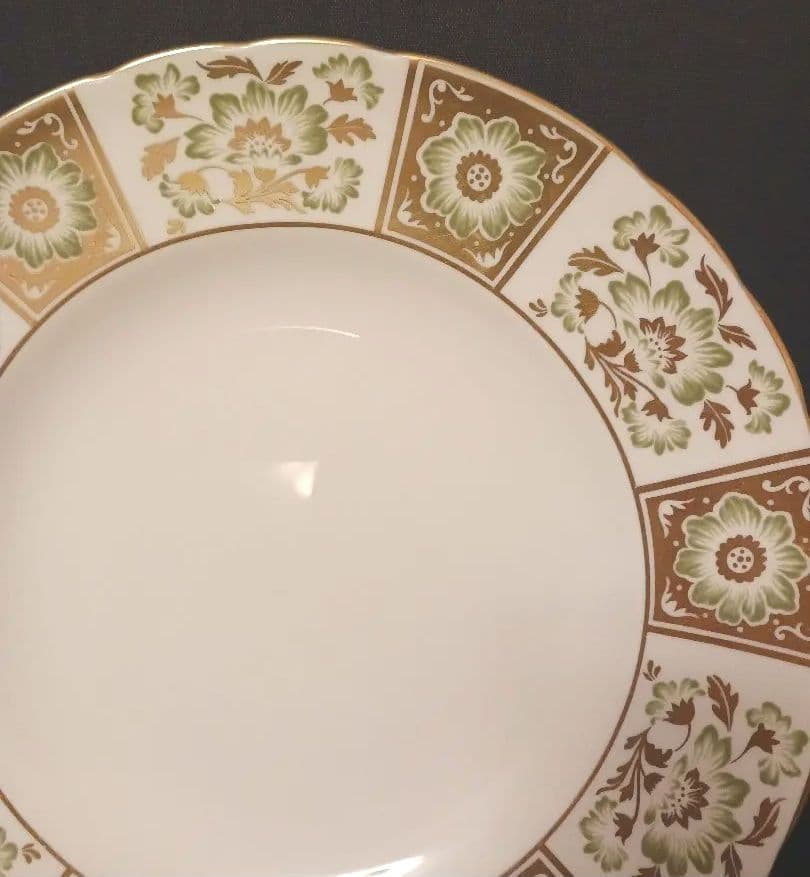 ロイヤルクラウンダービー グリーンダービーパネル プレート27cm⑤