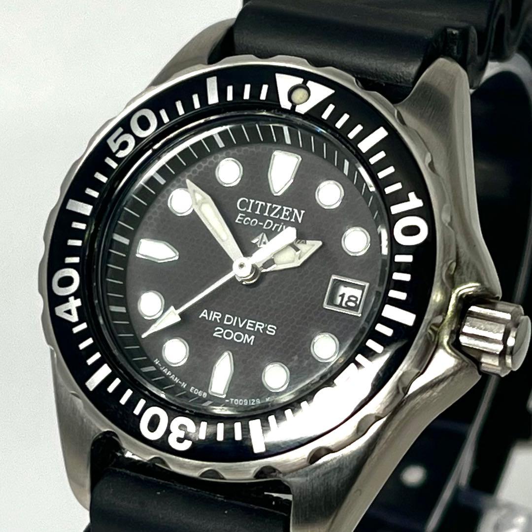 【極美品/稼働】シチズン ダイバーズウォッチ E068-T005420 腕時計