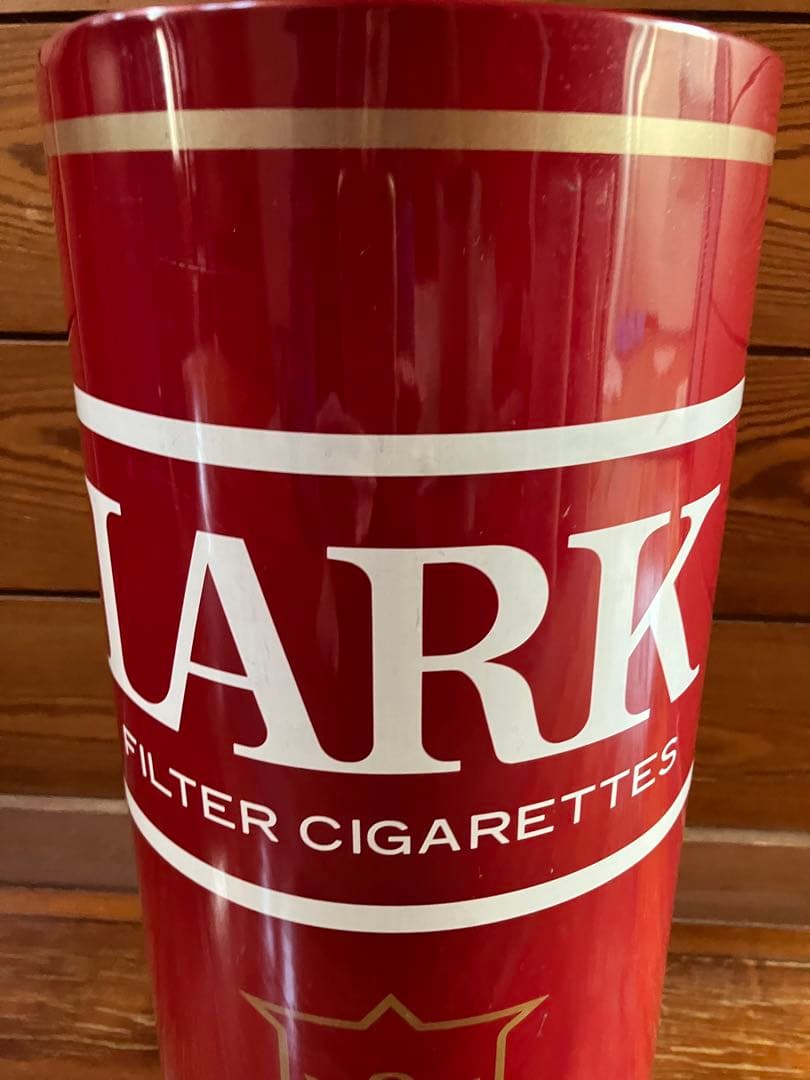 【未使用・昭和レトロ】ラーク LARK スチール製 ゴミ箱 タバコ ブリキ