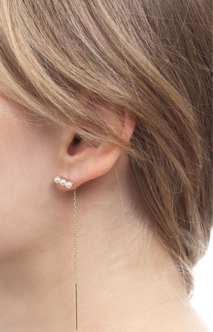 Hirotaka アコヤパールチェーンピアス②両耳